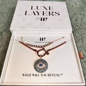 BP Rose Gold and Sapphire, spinal, Turquoise Magnesite Pendant Necklace